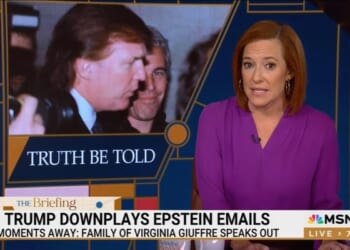 MSNBC's Jen Psaki Shames Team Trump for Citing Epstein Victim in Self-Defense