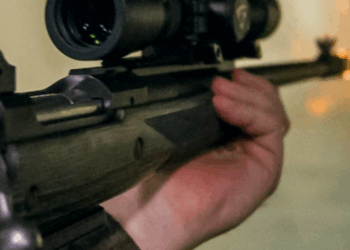 Elderly Texas homeowner armed with hunting rifle spots burglar who broke through back door. It doesn't end well for intruder.