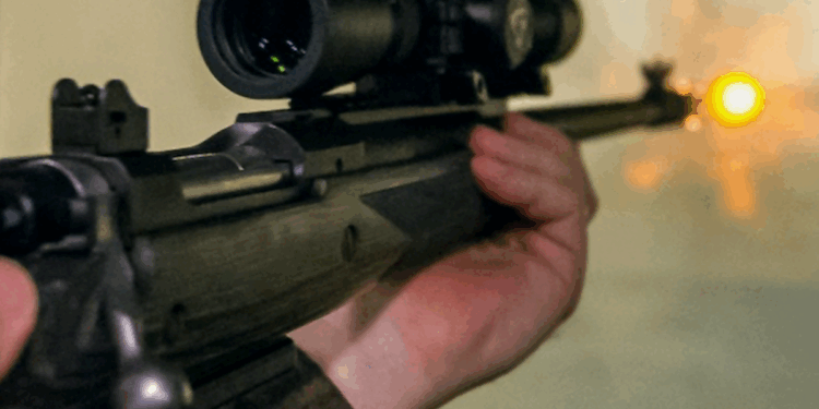 Elderly Texas homeowner armed with hunting rifle spots burglar who broke through back door. It doesn't end well for intruder.