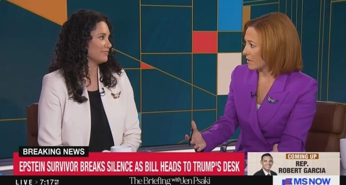 Jen Psaki Exploits Epstein Victim in Failed Attempt to Implicate Trump