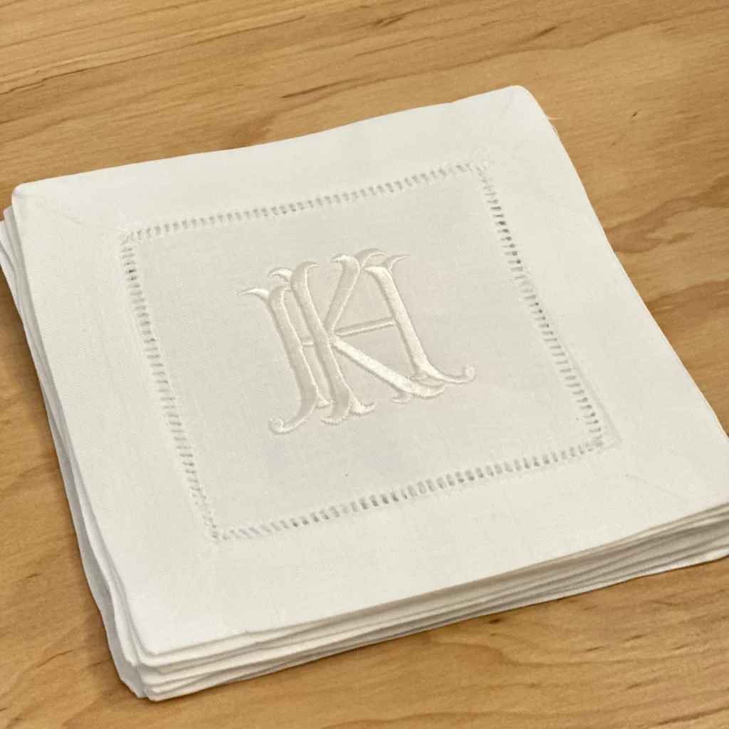 monogrammed napkins