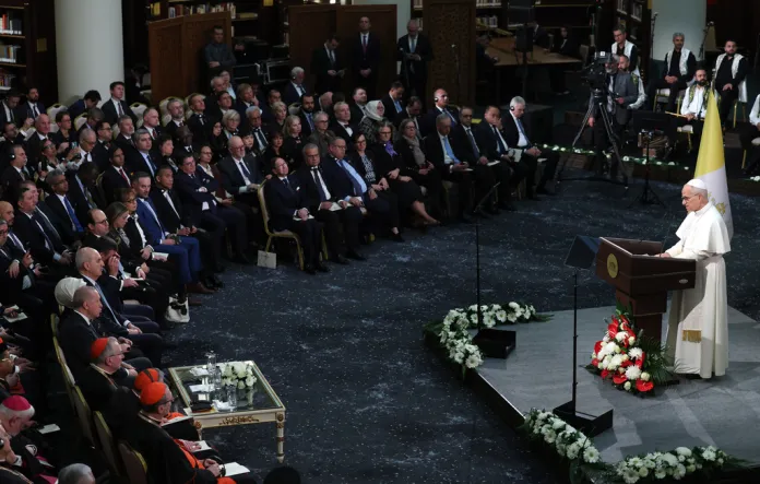Pope Leo XIV speaks in Ankara, Turkey