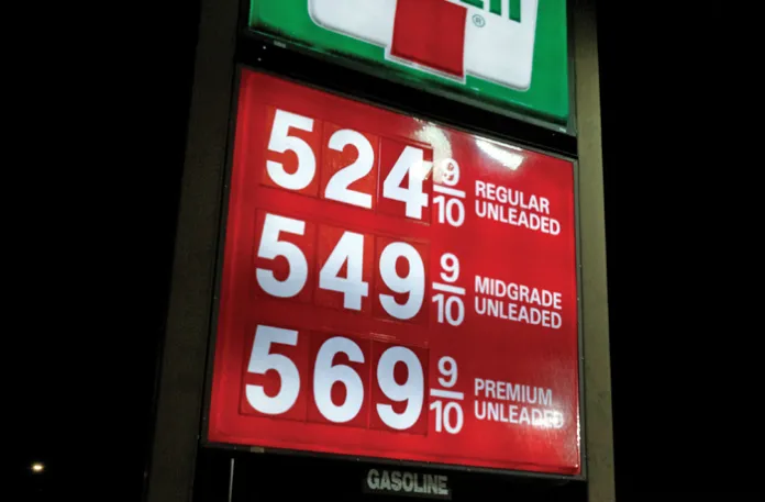 Gas prices in Las Vegas, July 21, 2022. (Bridget Bennett/Bloomberg/Getty)