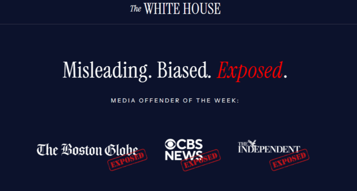 Liberal Tears! White House Launches 'Media Offender of the Week' Page