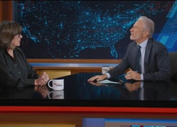 Amanpour and Stewart Hail Anti-Trump Activism