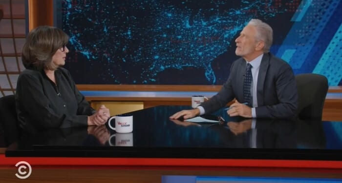 Amanpour and Stewart Hail Anti-Trump Activism