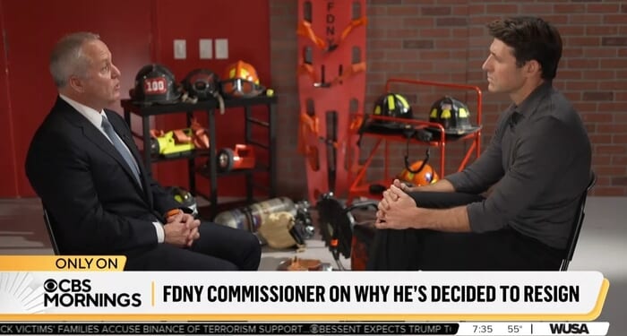 CBS Spotlights FDNY Boss Resigning Over Anti-Israel, Communist Mamdani