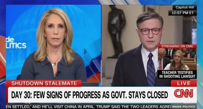 CNN'S Dana Bash Gives Speaker Johnson Harsher Treatment Than Boker on Shutdown