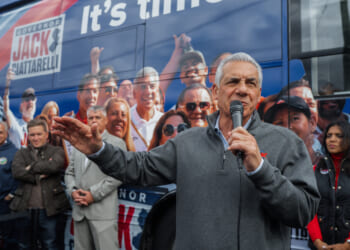 Ciattarelli receives surprise visit from Army son at final stretch rally