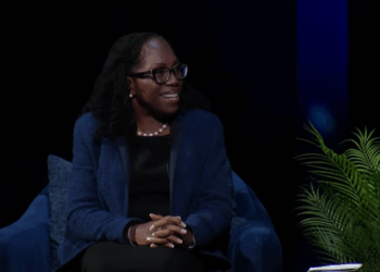 Ketanji Brown Jackson being interviewed.