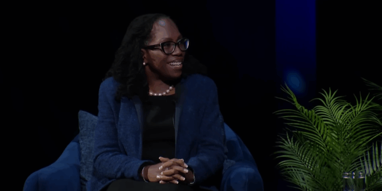 Ketanji Brown Jackson being interviewed.