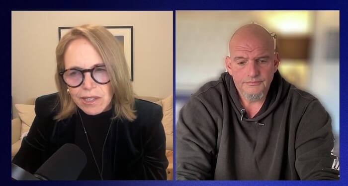 Katie Couric Begs THREE TIMES To Get Fetterman To Call Trump Anti-Democratic