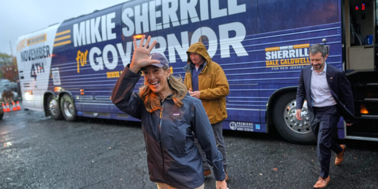 Mikie Sherrill collects food donations at Obama rally amid SNAP freeze