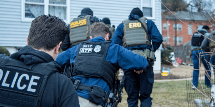 ICE and Police operation