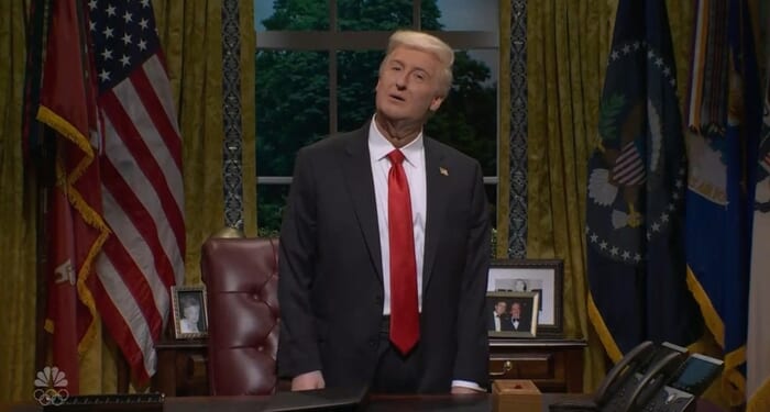 SNL's Trump Confesses To Being 'A Sociopath' After Oval Office Fainting