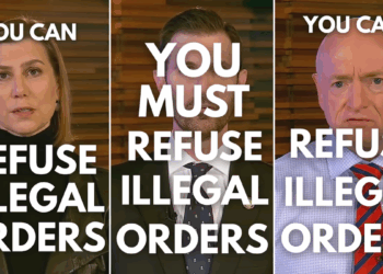 Elissa Slotkin, Chris DeLuzio, and Mark Kelly telling the military to disobey Trump