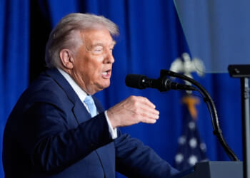 Trump cools rhetoric on Democratic 'traitors' and calls for 'jail time'