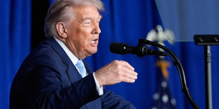 Trump cools rhetoric on Democratic 'traitors' and calls for 'jail time'