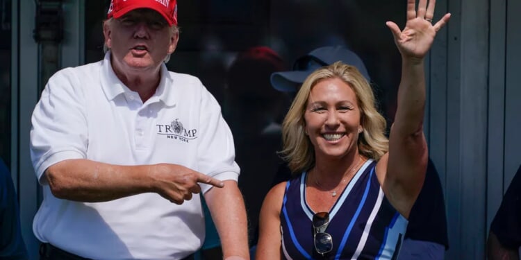 Trump debuts new 'Marjorie Taylor Brown' nickname for MTG
