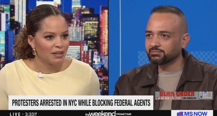 MS NOW Promotes Mob of Anti-ICE Activists Obstructing Enforcement in New York