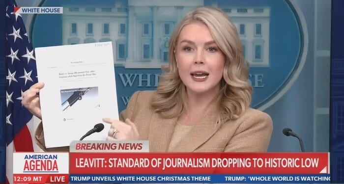 ‘Are You Kidding Me?!’ WH’s Leavitt Torches NYT for Questioning Trump’s Health