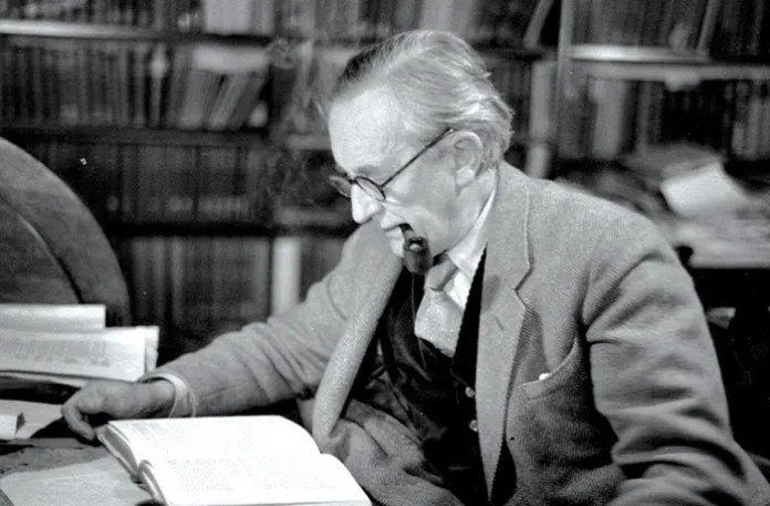 J.R.R. Tolkien on Dec. 2, 1955. (Haywood Magee/Picture Post/Hulton Archive/Getty Images)