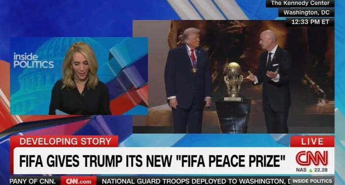 Amid Chuckles, CNN Dumps Out Early From 'FIFA Peace Prize' Presentation To Trump