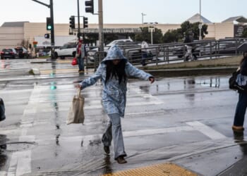 California’s intense winter storms turned some roads into rivers of mud