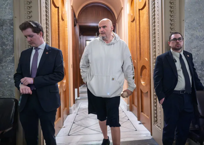 Sen. John Fetterman, D-Pa., at the Capitol in Washington, Monday, Nov. 10, 2025
