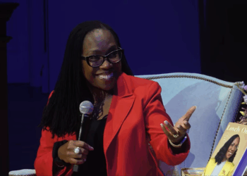 Ketanji Brown Jackson speaking during an event.