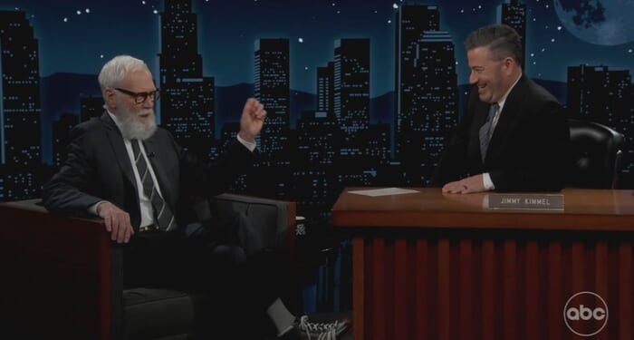 Letterman Gushes Over Kimmel, Calls Him 'The Leader of the Resistance'