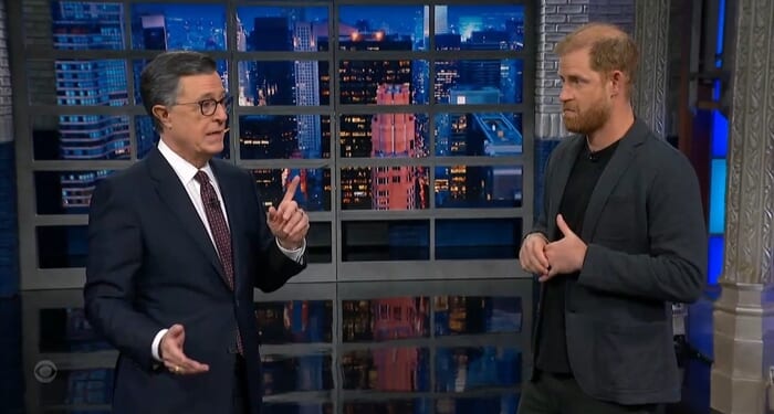 Prince Harry Tells Colbert 'I Heard You Elected a King'