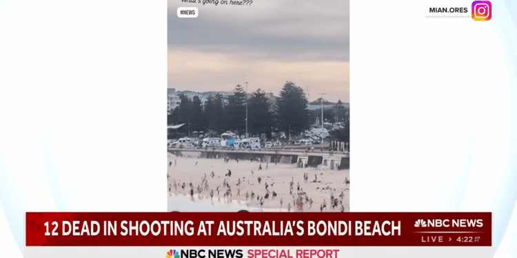 Bondi Beach, Australia, shooting.