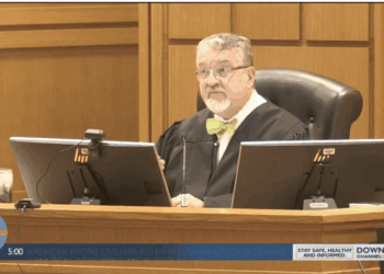 Dane County Judge John Hyland speaks following a guilty verdict in a double-homicide trial.