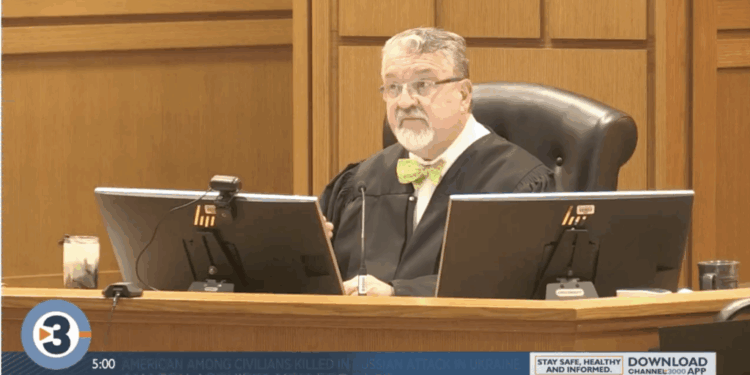 Dane County Judge John Hyland speaks following a guilty verdict in a double-homicide trial.