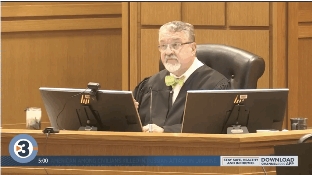 Dane County Judge John Hyland speaks following a guilty verdict in a double-homicide trial.