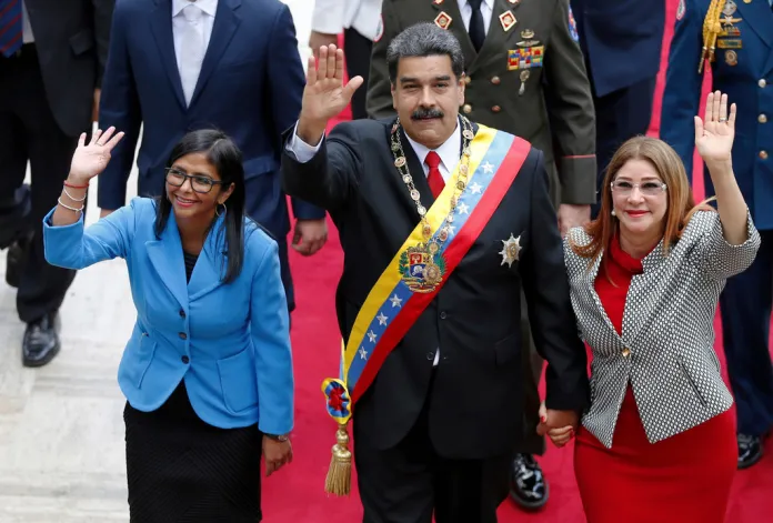 Venezuelan President Nicolas Maduro arrives at the National Assembly
