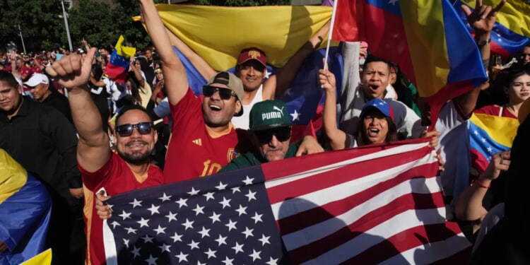 Venezuelans pour into streets to celebrate Maduro's fall