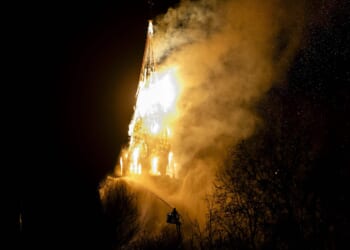 A Dutch Church Burns on New Year’s Eve