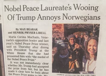 Machado's Schmoozing with Trump 'Annoys Norwegians'