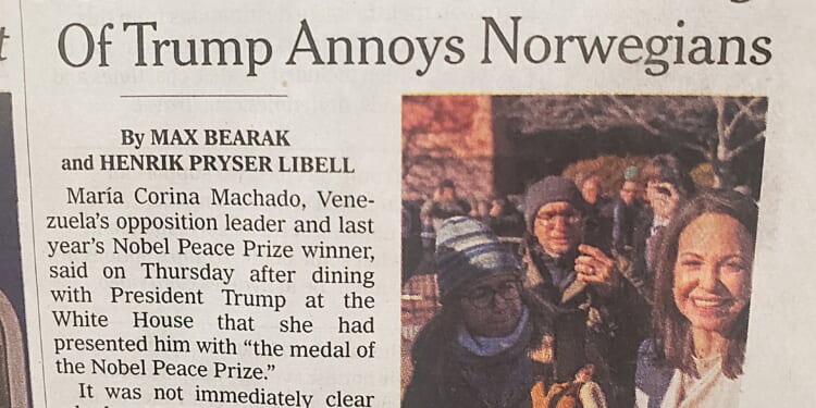 Machado's Schmoozing with Trump 'Annoys Norwegians'