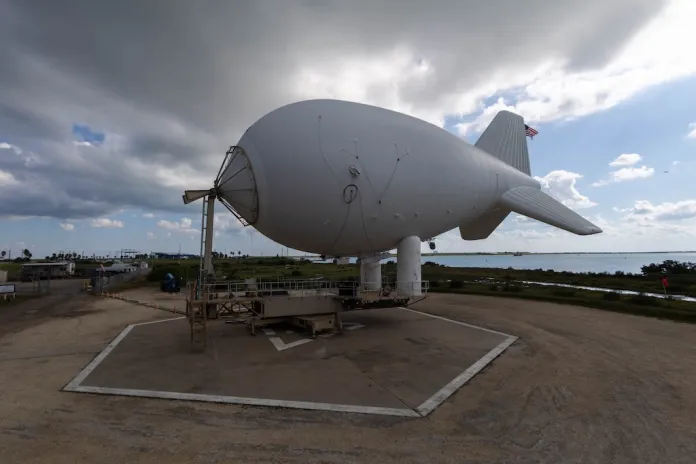 A Tethered Aerostat Radar System operated by U.S. Customs and Border Protection.