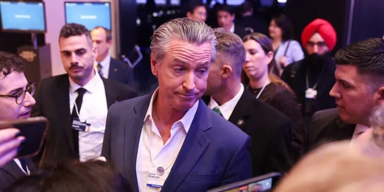 'Have some godd**n balls': Newsom posts bizarre meltdown video about Trump from Davos