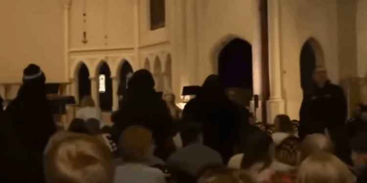Disrupting a Church Service is Not 'First Amendment' Activity