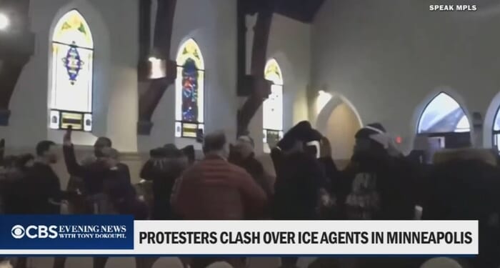 CBS Has Spent Only 13 Seconds on Anti-ICE Mob Storming Church