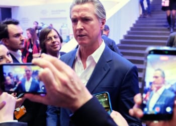 Newsom claims Trump administration blocked his Davos address