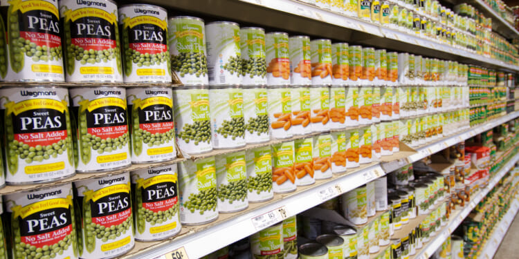 Food in grocery store