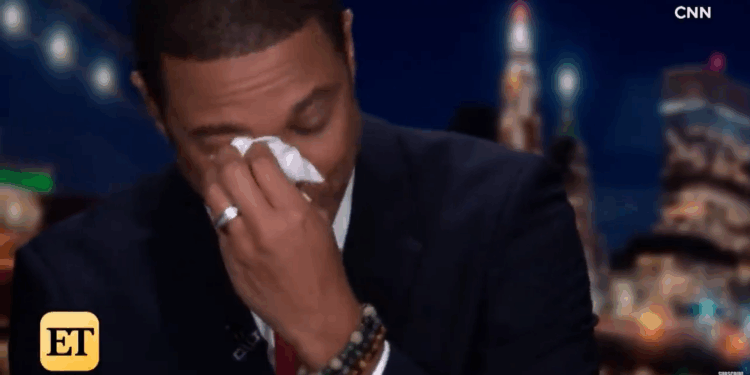 Don Lemon crying.