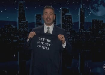 Kimmel Puts Demands ICE 'Get The F*** Out' Of Minneapolis On a Shirt