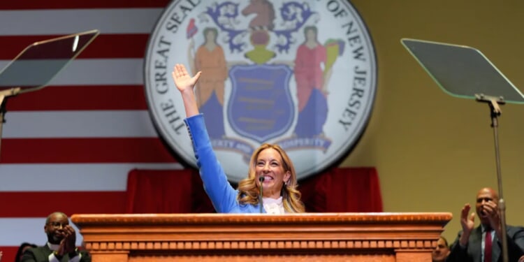Mikie Sherrill centers combative inauguration speech on Trump